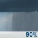 Wednesday: Rain and possibly a thunderstorm before 3pm, then rain likely between 3pm and 4pm, then showers and possibly a thunderstorm after 4pm.  High near 52. South southeast wind 10 to 16 mph, with gusts as high as 30 mph.  Chance of precipitation is 90%. New rainfall amounts between three quarters and one inch possible. 